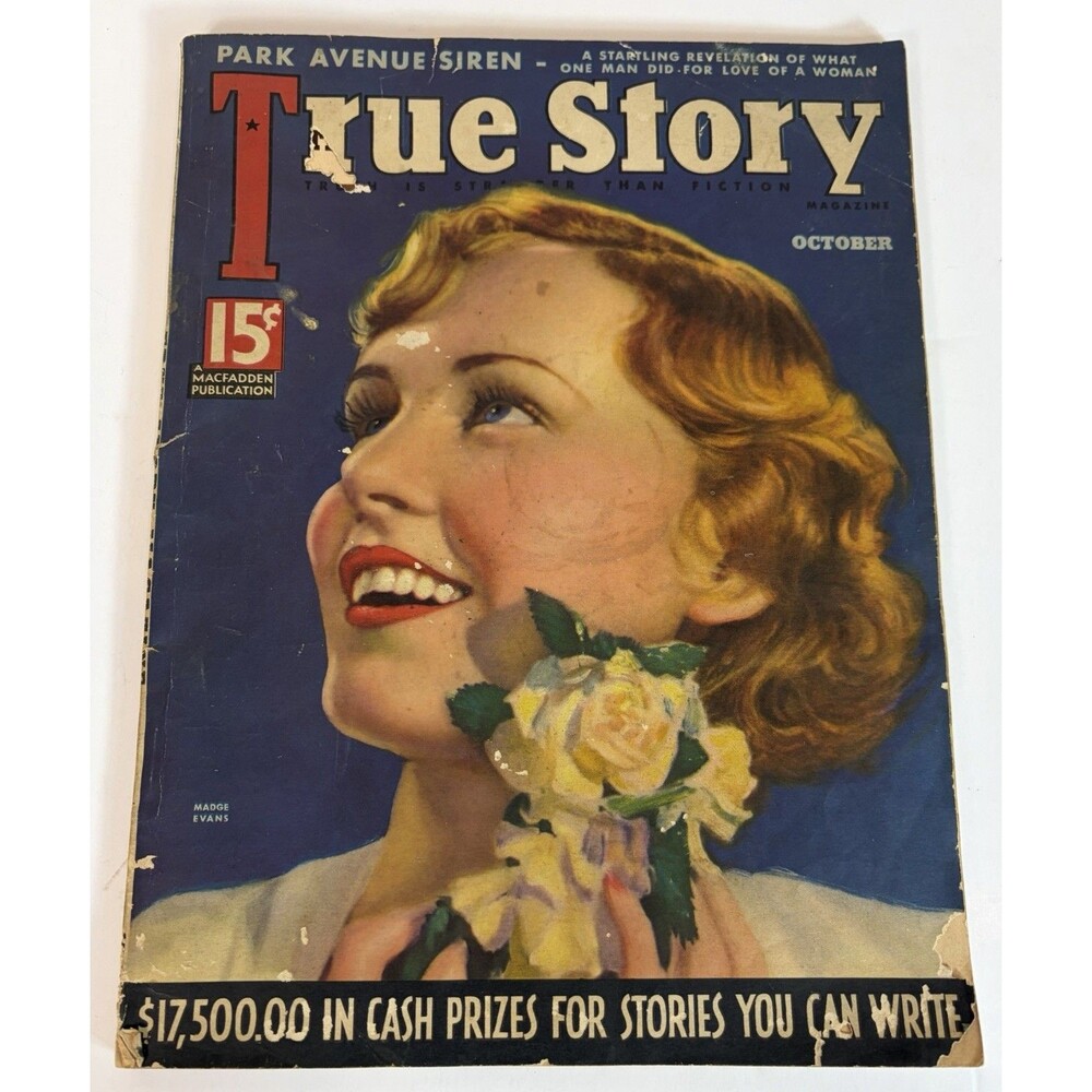 True Story Magazine Madge Evans cover October 1935 Volume 33 Number 3